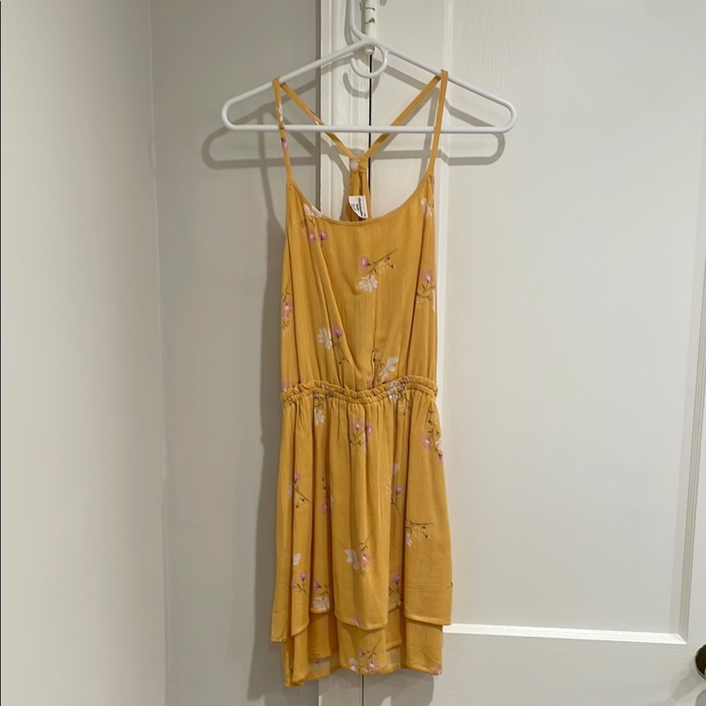 Abercrombie Kids Yellow Floral Midi Dress
